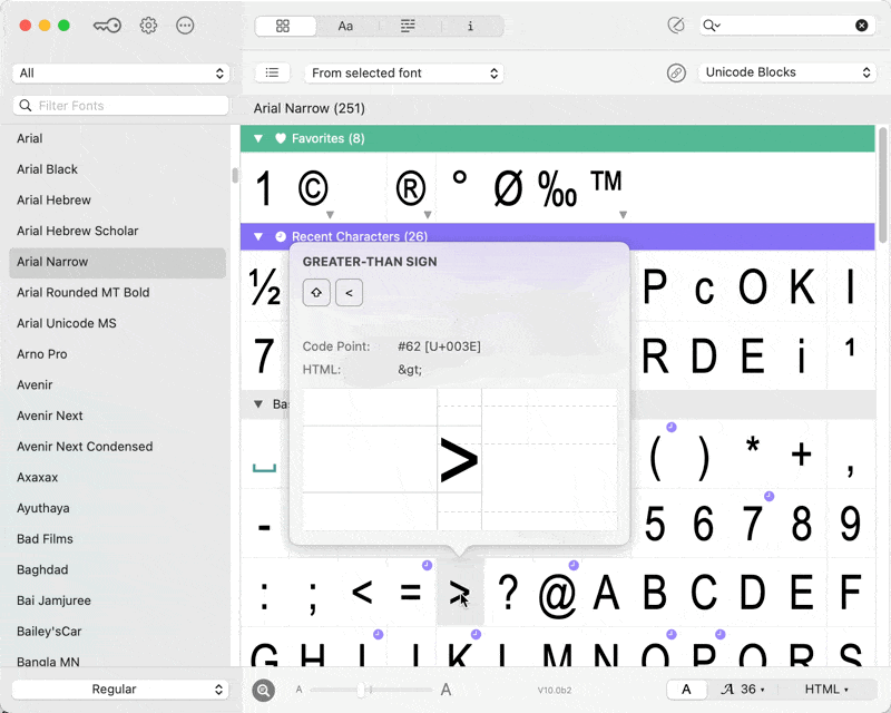 PopChar 界面演示